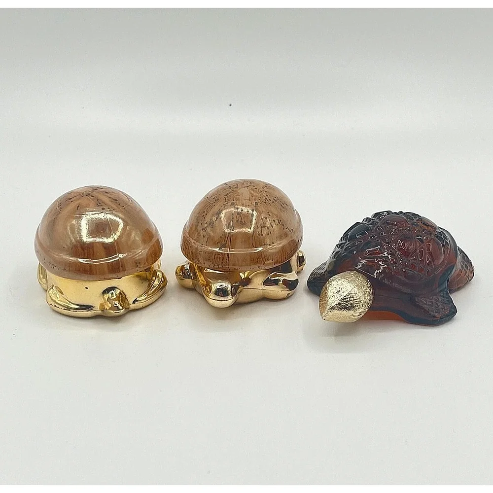 Vintage Avon Field‎ Flowers Turtle and Avon Precious Turtles 1970's lot of 3